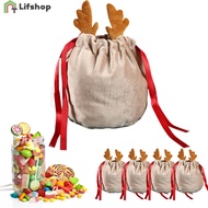 Christmas Decoration Kids New Year Party Gift/ Christmas Gift Bags Candy Packaging Bags/ Velvet Santa Sacks Drawstring Gift Bags / Christmas Reindeer Candy Gift Bag