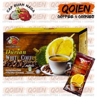 CAP BUAH NAGA DURIAN WHITE COFFEE INSTANT DRINK BOX 10sachets X 40gram @ 3s/TRIPLE SACHETS / KOPI PU