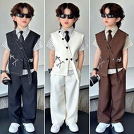 Children's Dresses  Dresses Men's Suits Suits Children's Suits Summer Shiny Boys Host Costumes Flowe