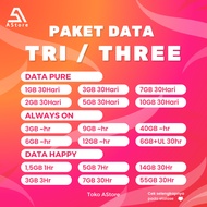 Paket Data Lengkap Happy Tri/Three Harian | Paket Data Pure | Paket Data Happy | AON / Always On | F