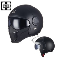 CYRIL Siro retro helmet Black Warrior combination helmet men and women motorcycle half helmet full h