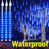 Waterproof 3.5M LED Meteor Shower Rain Lights, Falling Raindrop Fairy String Light,Iciclelights for 