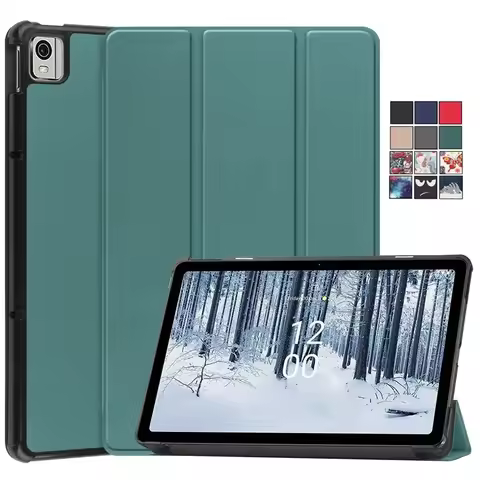 For Nokia T21 T 21 T20 Case 2022 10.4 inch PU Leather Tri-Folding Stand Magnetic Flip Cover for Fund
