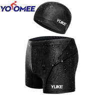 Quần Bơi Nhanh Khô Yoomee Mũ Bơi Cho Nam Quần Bơi Thể Thao Hình Hạt Cá Mập Quần Bơi Ống Vuông Có Mũ