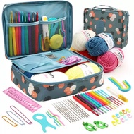 Beginner Crochet Toolkit 59-Piece Set Wool Crochet Material Kit Knitting Set