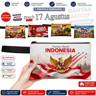 August 17 Souvenir Wallet | 17 August Souvenir Pouch with Tourist Motif | Size 24 x 14 cm DTP