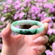 天然翡翠 緬甸 A玉 玉鐲 • 花青翡翠福鐲