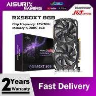 AISURIX 100% New RX 560XT 8GB Graphics Card GDDR5 1792SP 256Bit/ RX 580 8GB Graphics Card GDDR5 256Bit 2048SP For PC Gaming Video Card AMD RX 580 8G