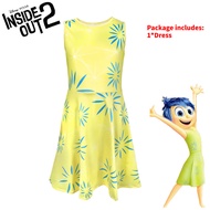 【Sammibeauty】Movie Inside Out 2 Cosplay Dress Jumpsuits Joy Disgust Anger Fear Sadness Anxiety Hallo