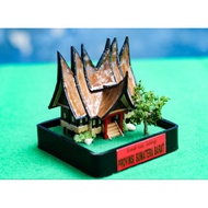 Miniature Padang House or prov House. West Sumatra ..Size (8x8x8cm)