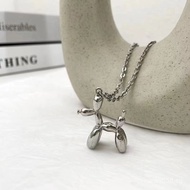 158DZ Hip-Hop Personality Design Collarbone Chain New Pure Silver Necklace Korean Version Balloon Do