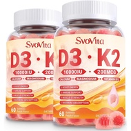 Vitamin D3K2Gmies, D3K2 Vitamin 1,000IU, Containing K2 (MK-7), B12, Calcium, 8DZ4