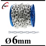 Galvanized Iron Chain 6mm(li).Use for homes, buildings and factories.Kimkhinhatphat