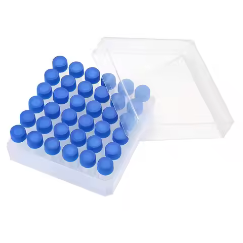36PCS Cryo Tubes 5ml, Plastic Small vials with Screw caps Sample Tubes PP Material with Silica Gel G
