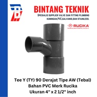 Tee Y 4" x 2 1/2" inch / TY 4 x 2 1/2 PVC Rucika AW