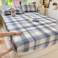 SunnySunny 100% Cotton Fitted Bedsheet Single/Queen/King Size bedding sheet mattress bed cover suti 
