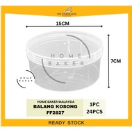 Bekas Kuih Raya Transparent Bulat / Cookies Container Transparent Round FF2827 (24PCS)/ Home Baker M