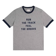 FEARLESSNESS Track & Tempo Ringer T-shirt - Grey