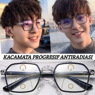 (MUKTIFOCAL) Aviator Men's Progressive Anti-Radiation Glasses | Reading and Walking Glasses | Cool g