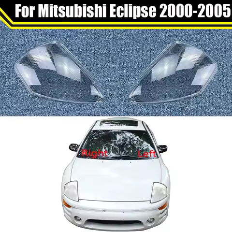 Car Front Glass Lens Lamp Shade Shell For Mitsubishi Eclipse 2000-2005 Transparent Lampcover Auto Li