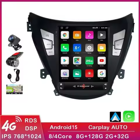 Android 15 Carplay Auto Style Car GPS Navigation for Hyundai Elantra/ MD/Avante MD 2011 - 2016 Auto 