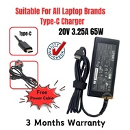 ITECHGADGETS Laptop Charger Type C Laptop Charger Lenovo Charger Type C ThinkPad T480s T580s T490 E4