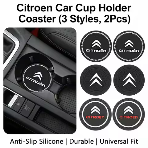 Citroen Car Cup Holder Coaster 2Pcs Anti-Slip Silicone Cup Pad For C3 C4 C5 Cactus Berlingo Picasso 