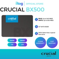 Crucial BX500 SSD│SATA 2.5” Internal SSD Solid State Drives│[240GB/500GB/1TB/2TB]│[R:540mb/s W:500mb