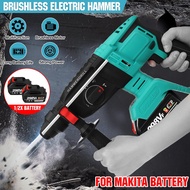 Cordless Brushless Rotary Hammer Drill Rechargeable Electric Hammer Impact Drill for Makita 18V Battery