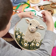 Beginner's Punch Needle Kit, Sewing Punch Needle Kit, Sheep Pattern Set