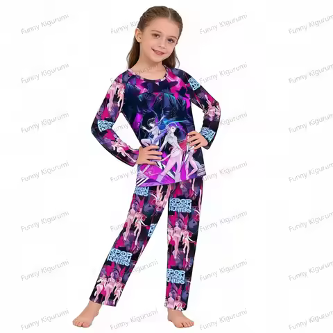 2026 Hot KPop Demon Hunters 2PCS/Sets Kids Pyjamas Boys Long Sleeve Sleepwear Toddler Girls Pajamas 