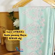 ♖【Free Lace】Sepasang Paloma Pearl Skin Dull Satin Japan Ironless Kain Pasang Terkini Bidang 4445Ana Textileღ