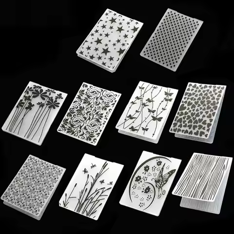 New Arrival 3D Embossing Folder Transparent Embossing Plastic Plates Design For DIY Paper Cutting Di