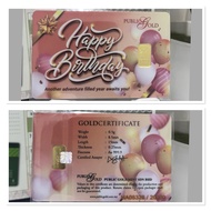 Gold Bar Public Gold 0.5g Happy Birthday