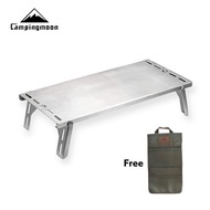 CampingMoon SK-8S Solo Kitchen Escit Table, All Stainless Steel, Storage Bag Included