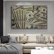 Us Dollar Currency Money Art Posters and Prints On Canvas Painting Nordic Dollar Bil