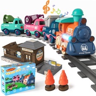 Toddler Electric Train Set, with Music, Lights and Train Track-First Choo Choo Train Suitable for To