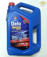 Caltex Delo Sports Turbo SAE 10W-30 7L. น้ำมันเครื่อง คาลเท็ก กึ่งสังเคราะห์ ดีเซล 10W-30 ขนาด 7ลิตร