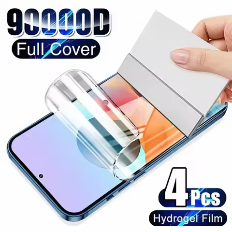 4Pcs Hydrogel Film for Xiaomi Poco X3 Pro F3 M3 M4 11T 12T Pro Screen Protector for Redmi Note 11 10