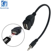 [Gazechimp] AUX to USB 3.5mm Male Aux Audio Plug to USB Female Converter Cable Cord Converter Cable,