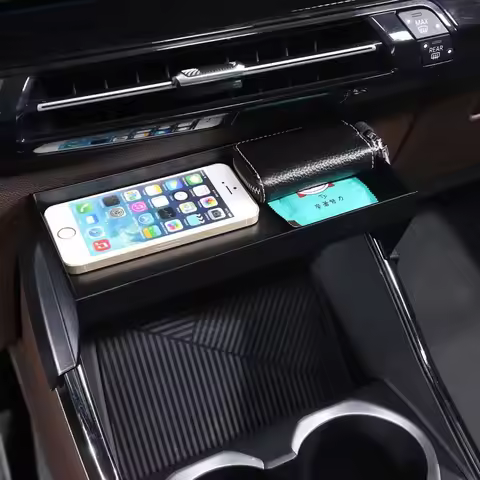 For BMW X1 IX1 U11 2023-2024 ABS Black Car Center Console Organizer Tray Storage Box Mobile Phone St