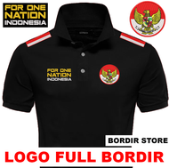POLO FULL BORDIR GARUDA INDONESIA / 4TITIK BORDIR / PAKAIAN BAJU KEREN UNTUK PRIA WANITA DEWASA