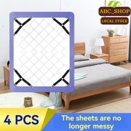 🌞Local shipping🌞4 pcs Metal bedsheet holder clip Home Elastic Straps Adjustable bedsheet clip
