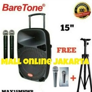 Baretone 15Mhwr 15 Inch Speaker Aktif Portable Bluetooth Original