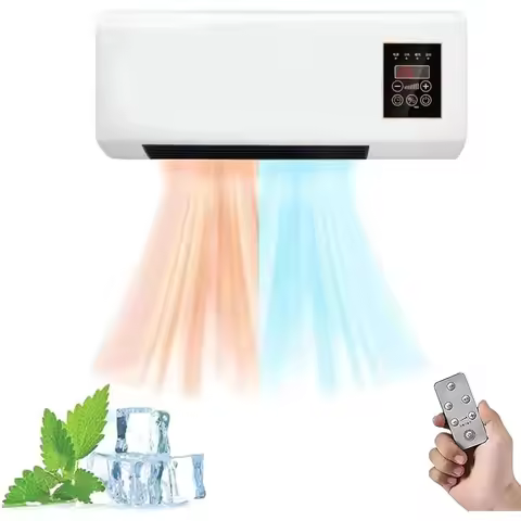 Portable Wall-Mounted Air Conditioner: 2000W, No Windows Required, Natural Wind/Heating, Remote Cont