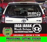 Cutting sticker JAGA JARAK MASIH BELAJAR