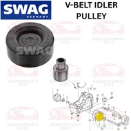 SWAG GERMANY V-BELT IDLER PULLEY PORSCHE 911 (996) (997) 3.6 BOXTER (987) 2.7 3.2 3.4 CAYMAN (987) 3