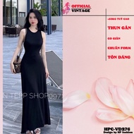 Đầm hai dây maxi đuôi cá body nữ váy dáng dài sang chảnh 2dây tôn dáng màu đen thun lạnh mát đi tiệc