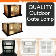 Outdoor Gate Light  Aluminium Body Anti Rust Square Glass Gate Pillar Lamp Lampu Luar Tiang Pagar Modern Design 柱子灯柱头灯