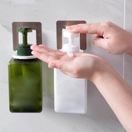 Plastic Wall Mount Soap Shower Gel Dispenser Bottle Hanging Hook Rack Hand Sanitizer Holder Bathroom Kitchen Organizer No Drill Bathroom Counter Stora